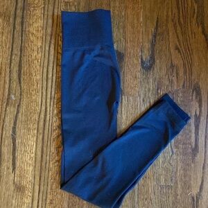 Sz S/M Sofra Black Workout Leggings SO SOFT Wide Waist Band